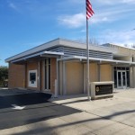 Pitt & Greene Electric_2017_1 Cantilever supported canopy, & decorative architectural railing at the top were all powder coated to match.