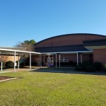 WHRobinsonElementary_2019_1  Extruded Pan & Cap walkway canopy.