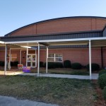 WHRobinsonElementary_2019_2 Extruded Pan & Cap walkway canopy.